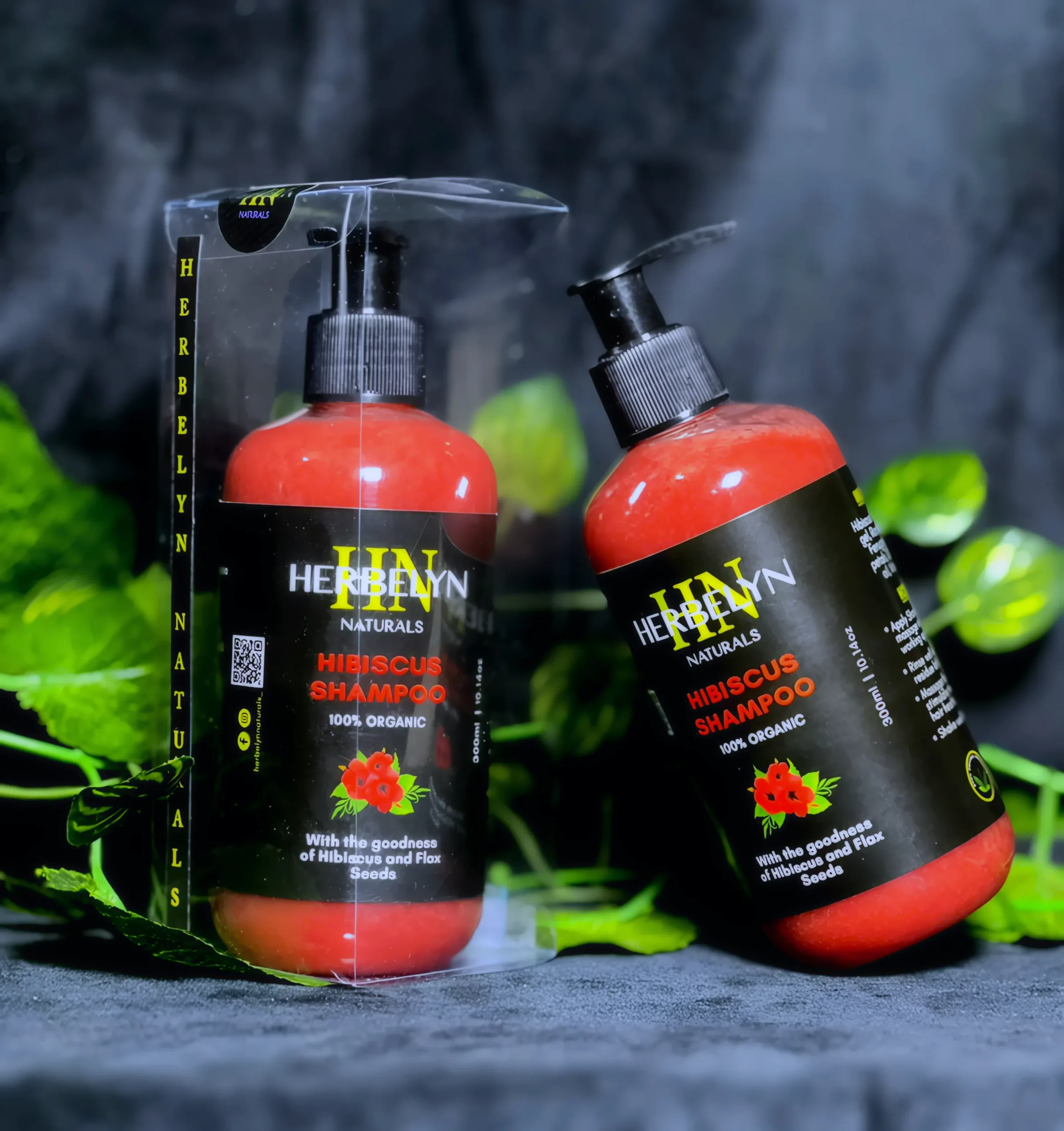 herbelyn hibiscus shampoo – with hibiscus & flaxseed