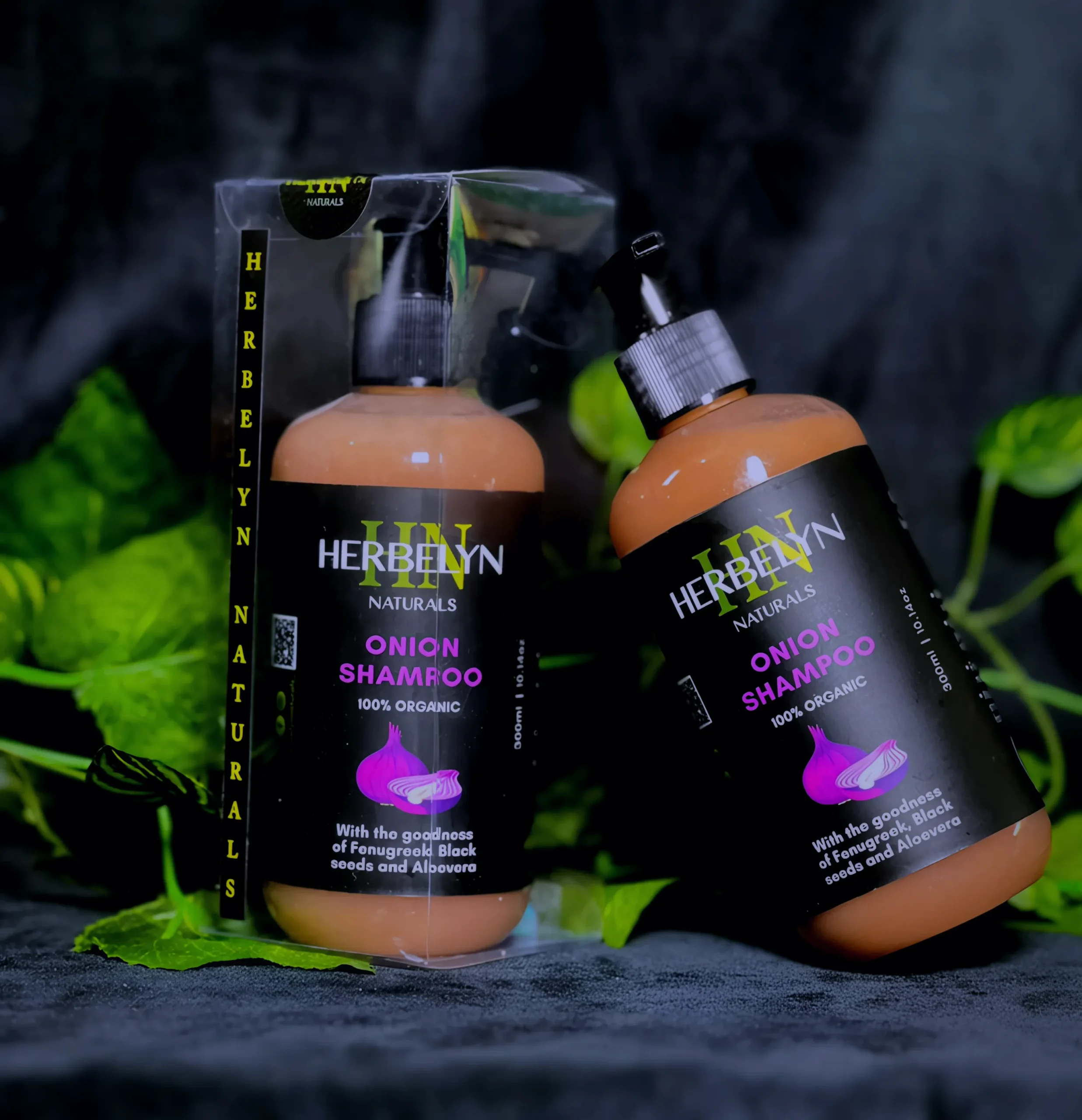 herbelyn onion shampoo – with fenugreek & blackseed